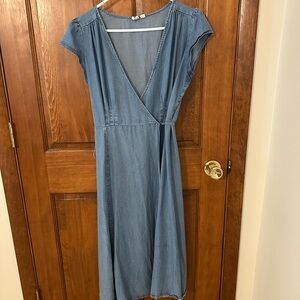 GAP Denim Blue Midi Dress